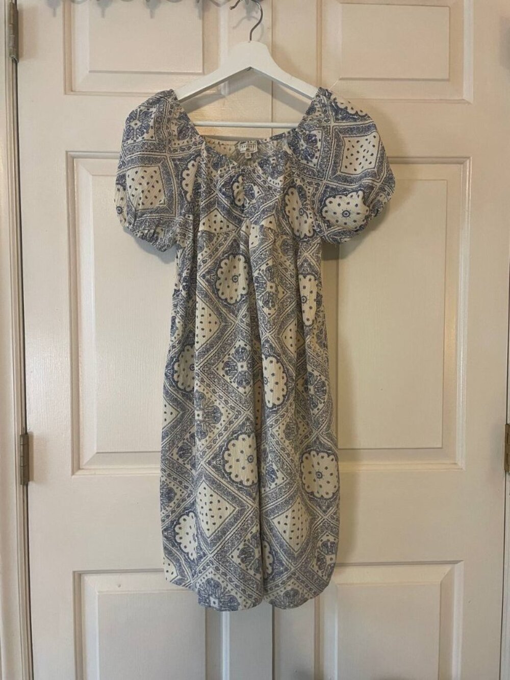 Hayden Girls XL Bandana Print Puff Sleeve Mini Dress - Boho Cottagecore Style